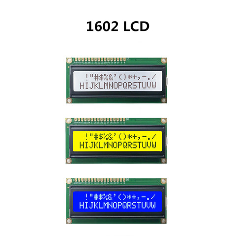 Módulo de pantalla LCD LCD1602 1602, pantalla azul/Verde IIC/I2C, 16x2 caracteres, Module.1602, 5V, pantalla verde y código blanco ► Foto 1/6