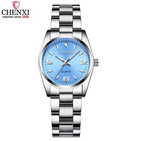 Relojes de moda de marca CHENXI 2022 relojes de pulsera de acero inoxidable de lujo para mujer reloj de cuarzo analógico reloj femenino para mujer ► Foto 1/6