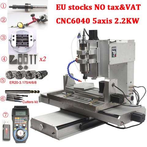 CNC 5 ejes enrutador máquina de grabado CNC 6040 Mach3 USB tornillo de bola CNC Pilar tipo madera aluminio cobre Metal fresado máquina ► Foto 1/1