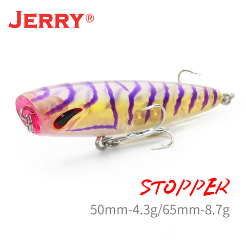 Jherstopper-Micro Señuelos de Pesca Topwater Popper, cebos artificiales de lubina, trucha de agua dulce, 5cm4.3g, cebos de plástico flotantes UV ► Foto 1/6