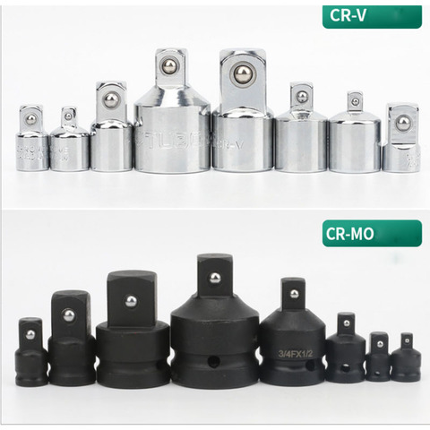 CR-MO impacto adaptador hembra CR-V Llave de trinquete hembra convertidor de 1/2 a 3/8, 3/8 a 1/4 de 3/4 a 1/2 unidad para coche herramientas de reparación ► Foto 1/6