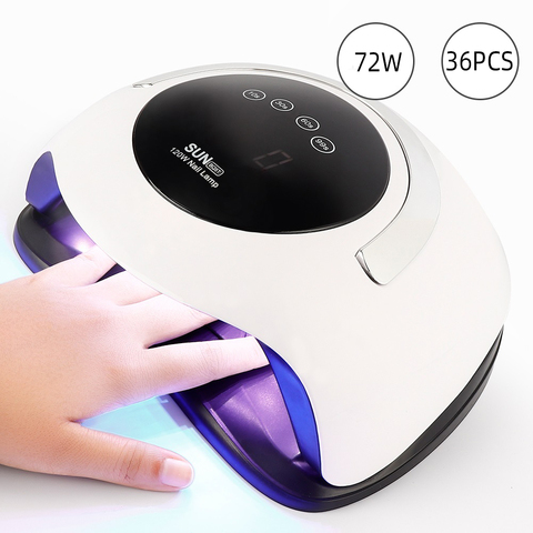 SUN BQ5T UV lámpara LED para uñas secador 120W lámpara de hielo para manicura pedicura uñas barniz Gel UV máquina de secado de luz salón de belleza de uñas ► Foto 1/6