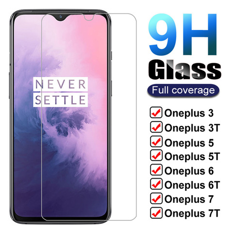 De vidrio templado 9H para Oneplus 7T 6 T 5T 6 5 3T 3 + 1 7 1 + 6 Protector de pantalla uno más 7 Oneplus7 6 T 7T de vidrio Protector funda de Film ► Foto 1/6