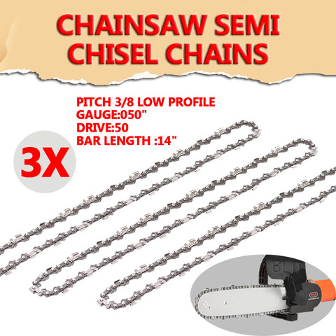 3x cadenas de Semi cincel para motosierra 3/8LP 0,05 para Stihl MS170 MS171 MS180 MS181, sierra eléctrica ► Foto 1/6