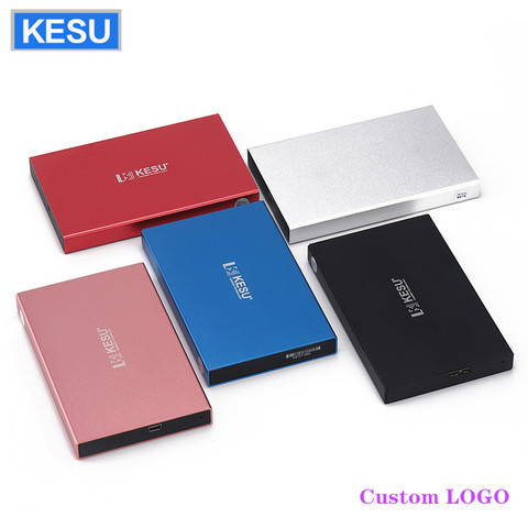 KESU-disco duro externo portátil de Metal delgado, 2,5 pulgadas, LOGO personalizado, USB 3,0, 250GB, 1TB, 2TB, almacenamiento, HDD, HD externo ► Foto 1/6