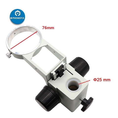 Soporte de enfoque para microscopio Binocular, Zoom ajustable de 76mm de diámetro, brazos ► Foto 1/5