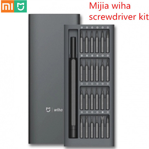 Xiaomi-Kit de tornillos Mijia wiha, 24 brocas magnéticas de precisión, caja de aluminio, atornillador, Kit de hogar inteligente ► Foto 1/6