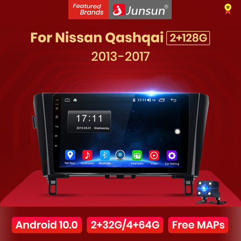 Junsun V1 Android 10.0 2G + 32G DSP auto Radio Multimedia reproductor de vídeo para Nissan Qashqai X-Trail 2013-2017 GPS de navegación no 2 din ► Foto 1/6