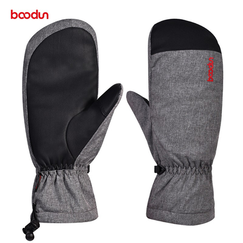 Boodun-guantes de esquí de invierno cálido para hombre y mujer, manoplas para Snowboard, impermeables, mitones a prueba de viento, Guantes Térmicos para nieve ► Foto 1/6