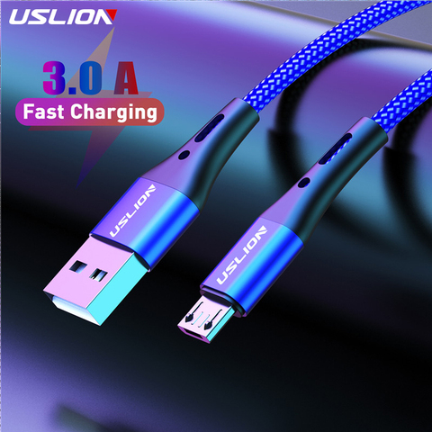 USLION-Cable Micro USB de carga rápida para teléfono móvil, Cable cargador de datos de 3m para Samsung S7, Xiaomi, Android, Redmi Note 5 Pro ► Foto 1/6