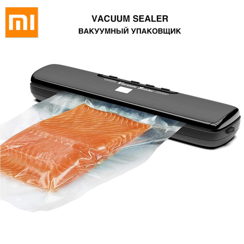 XIAOMI-sellador de alimentos al vacío automático para uso comercial, máquina de envasado al vacío de alimentos para el hogar de 220V/110V, incluye bolsas de 15 Uds. ► Foto 1/6