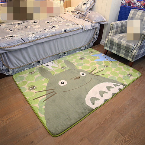 Alfombra con estampado de gato Totoro para sala de estar y dormitorio, tapete de juego para bebé, decoración para chico, 5 estilos ► Foto 1/6