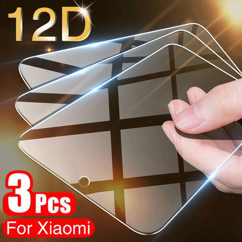 Cubierta completa de vidrio templado 3 uds para Xiaomi Mi 9 SE Protector de pantalla para Xiaomi Mi 9 9T 8 Lite A3 A2 A1 pocofone F1 MAX 3 2 vidrio ► Foto 1/6