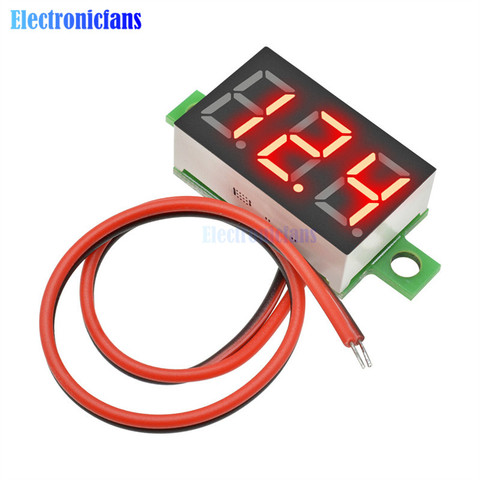 Mini voltímetro Digital LED de 0,36 pulgadas, medidor de voltaje de Panel rojo, CC 4,7 ~ 32V, ajuste de pantalla de 3 dígitos, voltímetro ► Foto 1/6