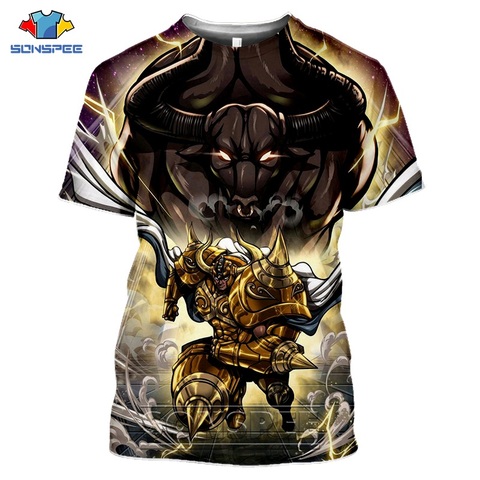 Camiseta de la serie Saint Seiya para hombres y mujeres, camisa con estampado 3D de gráficos, dibujos animados, ropa de calle informal, Tops de verano, novedad ► Foto 1/6