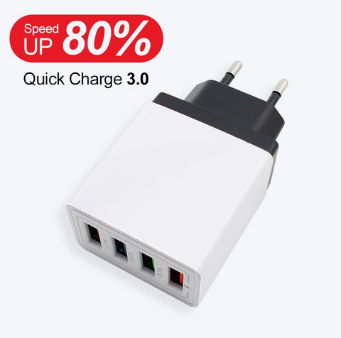 Fuente de alimentación Universal para teléfono móvil, adaptador de corriente Universal de 5 V AC DC 220V a 5 V 3A, Cargador USB de teléfono móvil de 1, 3 y 4 puertos USB AC EU ► Foto 1/6