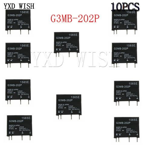 Módulo de relé de estado sólido de 5V CC, G3MB-202P de montaje de PCB, SIP SSR AC 240V 2A, módulo de relé de DC-AC de resistencia de circuito de Snubber, 10 Uds. ► Foto 1/4