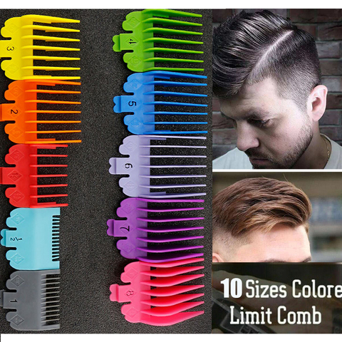 Guía profesional Universal para cortar el pelo, peine de límite, guardamanos, herramientas de barbería, estilo de moda, 3-25mm, 10 Uds. ► Foto 1/6