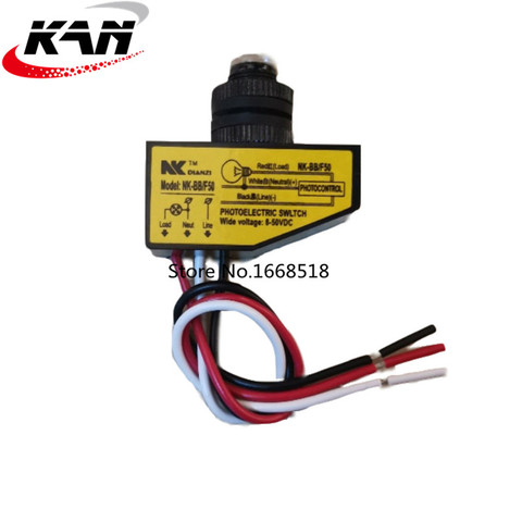 Fotocélula automática con Sensor de encendido/apagado automático, interruptor de Sensor de luz de calle, CC, 12V, 24V, 36V, 48V, anochecer a amanecer, 1 ud. ► Foto 1/3