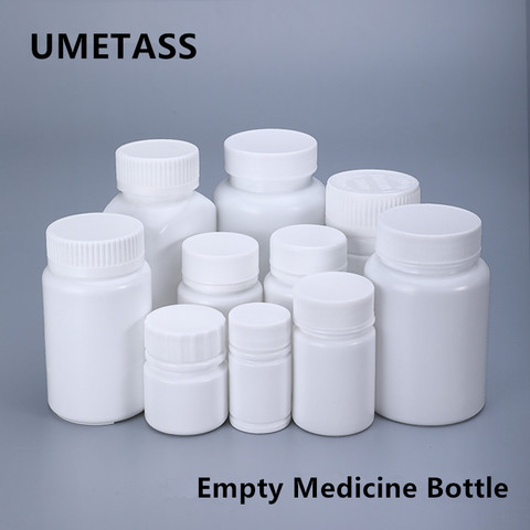 UMETASS botellas vacías de plástico médico con tapas, portátil, píldora, cápsula de tabletas, contenedor de calidad alimentaria 20ML,30ML,40ML,50ML,70ML ► Foto 1/6