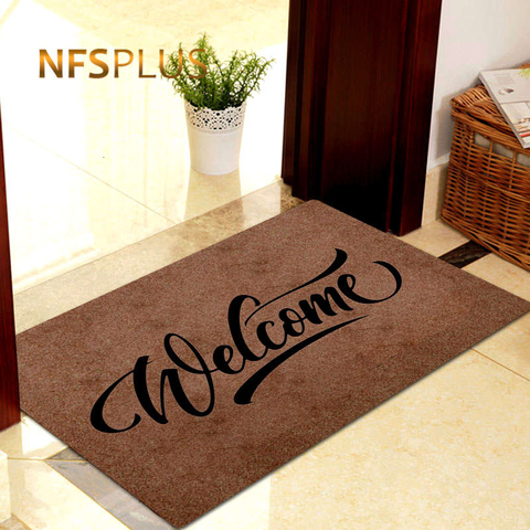 Alfombra decorativa para puerta delantera, Felpudo de entrada para el hogar y al aire libre, de fibra de poliéster, TPR, antideslizante, 40x60cm, para pasillo ► Foto 1/6