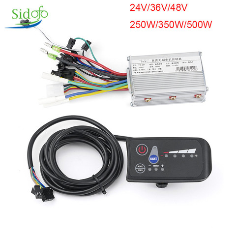 Ccontroller-Kit de conversión de bicicleta eléctrica, controlador sin escobillas de 24/36/48/V, 250/350/500W, para Motor, pantalla LED ► Foto 1/6