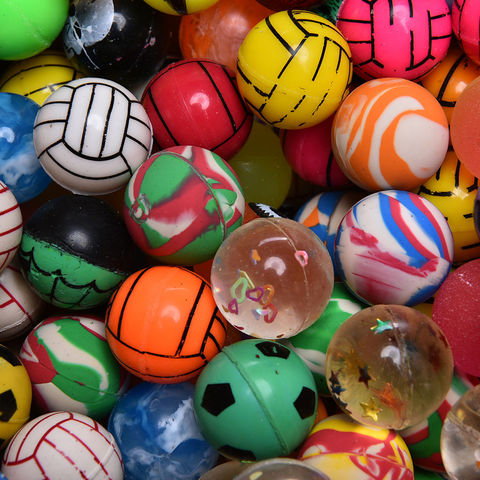 10 unids/lote bolas de juguetes divertidas balón inflable mixto sólido flotante que rebota niños pelota de goma elástica de Pinball juguetes hinchables ► Foto 1/4