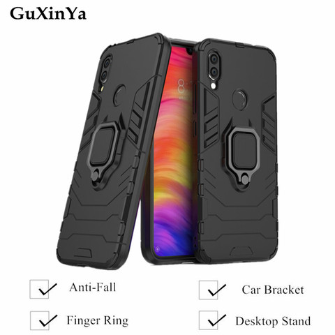 Fundas para Xiaomi Redmi Note 7 Pro fundas de lujo armadura anillo magnético cubierta Redmi Note 7 Capa 6,3 