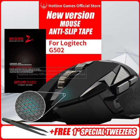 Hotline Games Mouse Anti-Slip Tape Cinta antideslizante de ratón para logiech G502 almohadillas resistentes al sudor para ratón pegatinas antideslizantes laterales de ratón patines de ratón ► Foto 1/6