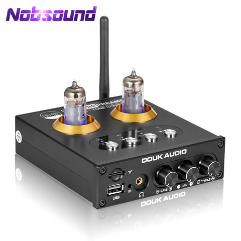 Nobsound-miniamplificador de auriculares por Bluetooth 5,0, preamplificador de tubo estéreo HiFi al vacío, receptor, reproductor USB ► Foto 1/6