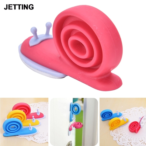 1 Uds. Cute Snail forma de Animal de silicona, tapón de puerta, soporte de cuña para niños, Protector de seguridad para dedos ► Foto 1/6