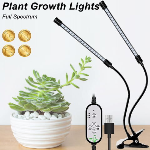 Luz Led de 5V para cultivo lámpara de fito con temporizador USB de 9W, 18W y 27W para tienda de cultivo de espectro completo, lámpara fito 2835SMD para plantas de interior ► Foto 1/6