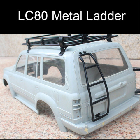 Escalerilla de Metal de RC Car Body Shell para coche todoterreno, accesorios para vehículo todoterreno, para 1/10 LC80 TRX4 SCX10II 90046 JEEP RC Rock Crawler ► Foto 1/6