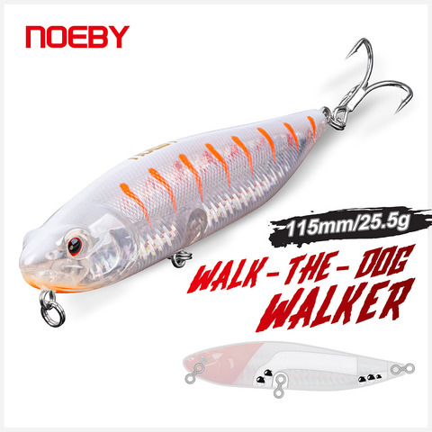 Noeby Wobblers-Señuelos de Pesca de 115mm, 25,5g, andador flotante, cebo duro, señuelo de lápiz Artificial, aparejo para lubina, señuelo de pesca ► Foto 1/6