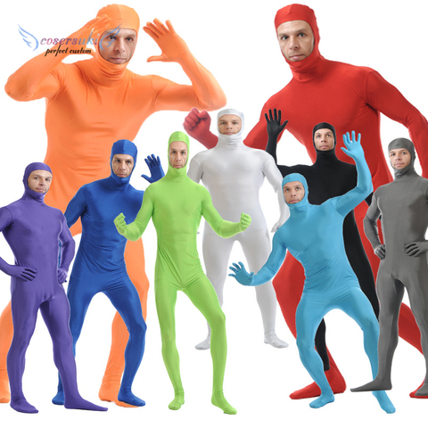 Adulto chico Lycra traje Zentai de cuerpo entero disfraz para Halloween hombres segunda piel apretado trajes Spandex mono de nailon Cosplay disfraces ► Foto 1/6