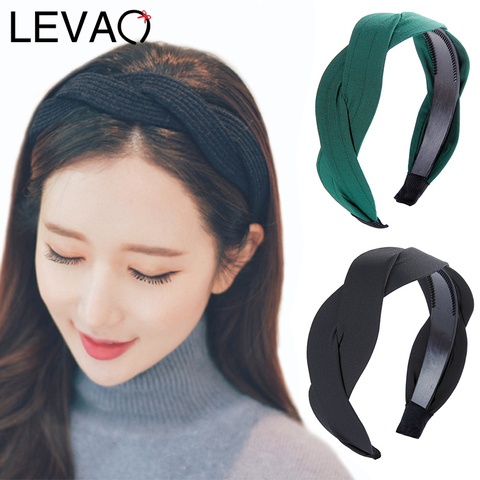 LEVAO-Diadema cruzada Serpentina para niña y mujer, bandanas Vintage, turbante con bisel, accesorios para el cabello, Aro para la cabeza, moda ► Foto 1/6