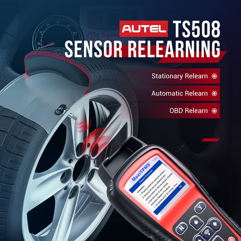 Autel-Herramienta de diagnóstico para coche, sensor de presión de neumáticos MaxiTMPS TS508, programador automático OBD, 315 433 MHz, elemento tpms ► Foto 1/6