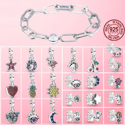 Colgante de Flamenco de My Love Starfish para mujer, de plata de ley 2022, compatible con pulsera Pandora Me Original, joyería de cuentas bricolaje para mujer, novedad de 925 ► Foto 1/6