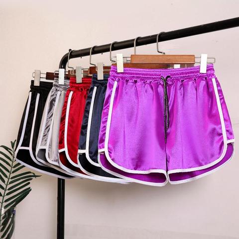 Pantalones cortos de cintura alta para mujer, Shorts femeninos a la moda, de Color sólido, informales, pantalones cortos caseros, S-5XL ► Foto 1/6