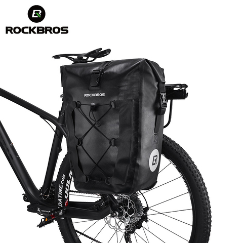 ROCKBROS-bolsa de viaje para bicicleta, resistente al agua, 27L, cesta para bicicleta, estante trasero, para maletero, accesorios para bicicleta de montaña ► Foto 1/6