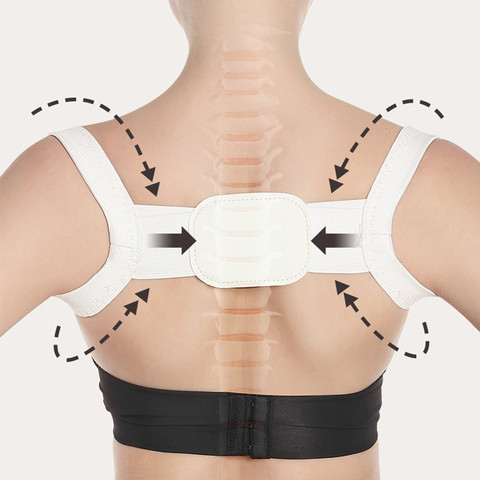 Corrector de postura ajustable, herramienta de terapia para hombros, tirantes para espalda, corrección de postura, soporte de espalda, cinturón de hombro, masajeador ► Foto 1/5