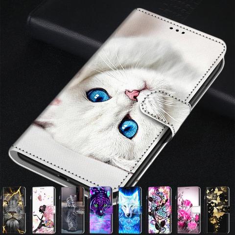 Funda de cuero con tapa de gato de dibujos animados para Asus Zenfone 3 Max ZC520TL 5 Lite Go ZC600KL ZB500KL ZA550KL X008D X00KD X017D X00RD ► Foto 1/6