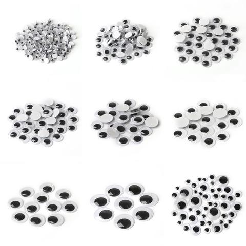 50-500 Uds auto-adhesivo de 4-24mm animales de juguetes muñecas Googly Wiggly ojos suministros para manualidades DIY accesorios de libro de recuerdos ► Foto 1/6