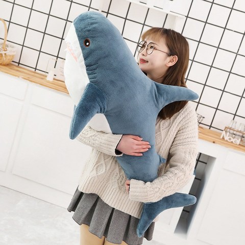 Peluche de tiburón de tamaño grande para niños, almohada de lectura de animales speelgoed de 45-140CM, cojín para regalo de cumpleaños ► Foto 1/6