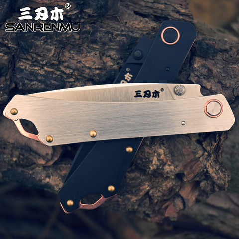 Mini herramienta táctica de supervivencia para acampada al aire libre, cuchillo plegable EDC KNIVESPocket 8Cr14MOV 2022 SANRENMU, novedad de 9305/9306 ► Foto 1/1