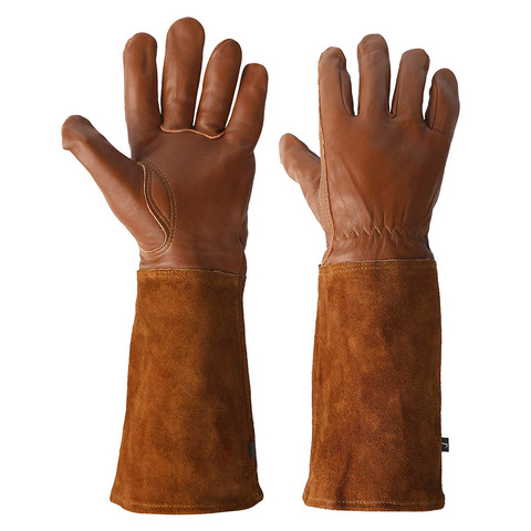 KIM YUAN 1 un par de guantes de cuero soldadura-resistente al calor/al fuego, perfecto para jardinería/soldadura Tig/apicultura/barbacoa ► Foto 1/6