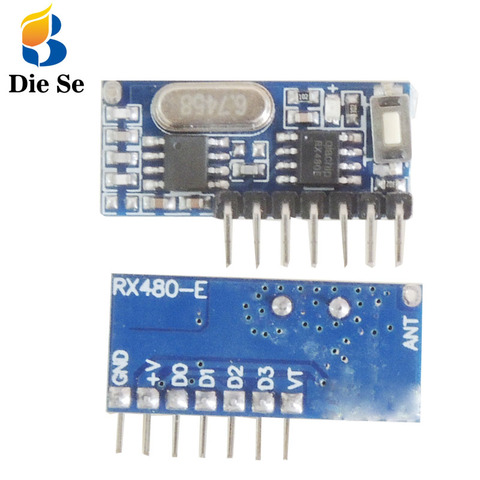 Receptor RF de 433Mhz Módulo de decodificación de código de aprendizaje, 433mhz, salida inalámbrica de 4 canales, kit DIY para Control remoto, codificación 1527 ► Foto 1/4