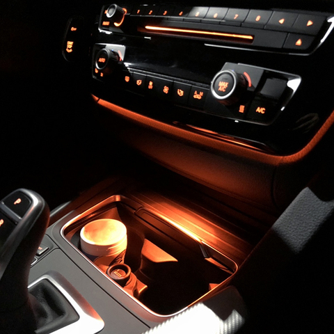 La luz de ambiente para F30 F32 BMW Serie 3 cenicero para Interior ambiente decorativo lámpara de Control Central reposabrazos caja de iluminación adornan ► Foto 1/6