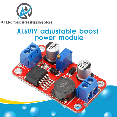 Módulo de potencia de aumento 5A DC-DC, convertidor de voltios de refuerzo, 3,3 V-35V a 5V, 6V, 9V, 12V, 24V, XL6019 ► Foto 1/6