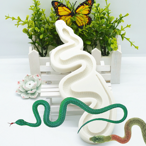 Molde de silicona con forma de serpiente para cocina, herramienta de resina para hornear, molde de Fondant para repostería DIY, suministros de decoración de encaje de Chocolate y postre ► Foto 1/6